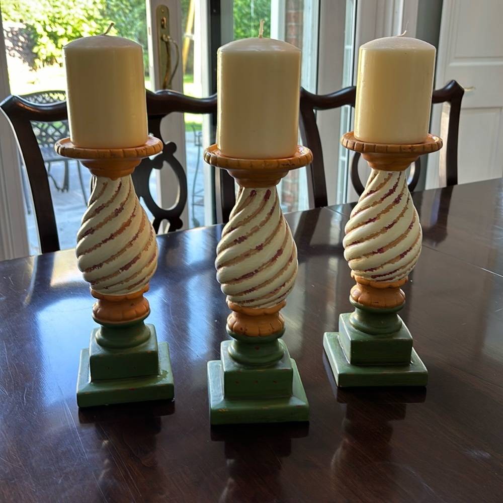 Three Autumn Candlesticks